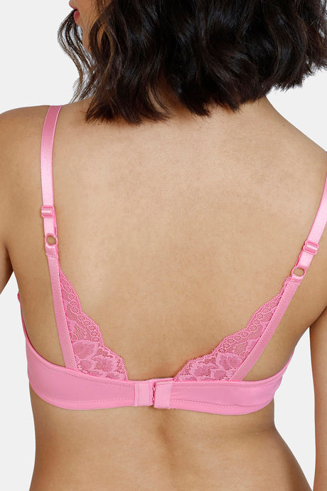 Zivame Beautiful Basics Padded Non Wired 3/4Th Coverage T-Shirt Bra - Pink Cosmos — image 5